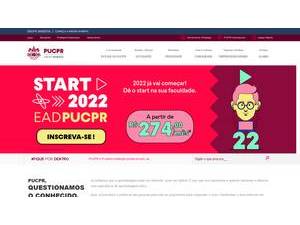 Pontifícia Universidade Católica do Paraná's official website homepage screenshot