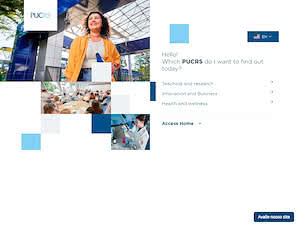 Pontifícia Universidade Católica do Rio Grande do Sul's official website homepage screenshot