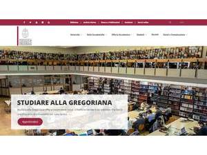Pontificia Università Gregoriana's official website homepage screenshot