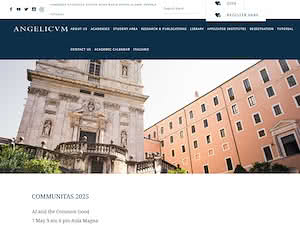 Pontificia Università San Tommaso d'Aquino's official website homepage screenshot
