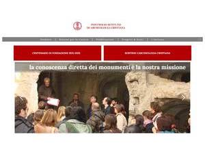 Pontificio Istituto di Archeologia Cristiana's official website homepage screenshot
