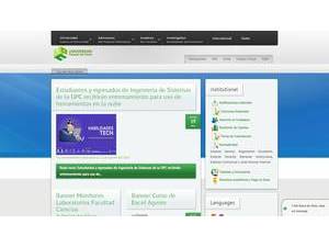 Popular University of Cesar's official website homepage screenshot