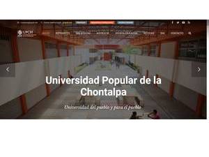 Popular University of Chontalpa's official website homepage screenshot