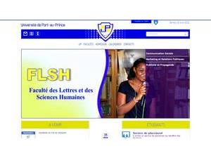 Port-au-Prince University's official website homepage screenshot