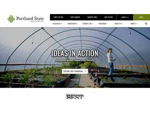 Portland State University's official website homepage screenshot