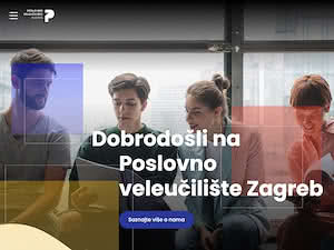 Poslovno veleučilište Zagreb's official website homepage screenshot