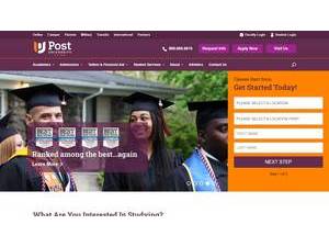 Post University's official website homepage screenshot