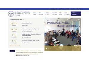Prague College of Psychosocial Studies's official website homepage screenshot