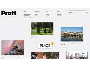 Pratt Institute's official website homepage screenshot
