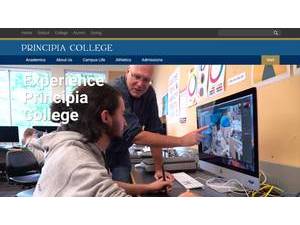 Principia College's official website homepage screenshot