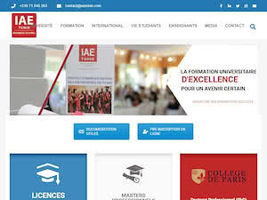 Private Higher Institute of Business Administration's official website homepage screenshot