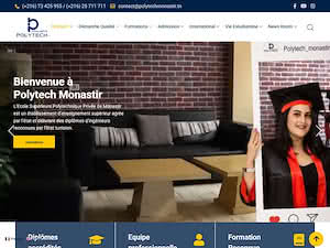 Private Polytechnic School of Monastir's official website homepage screenshot