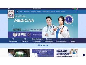 Private University of the East's official website homepage screenshot