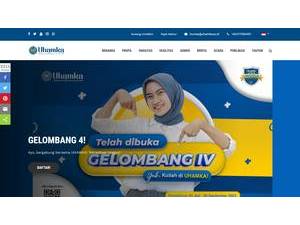 Prof. Dr. Hamka Muhammadiyah University's official website homepage screenshot