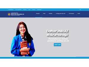 Prof Dr Hazairin SH University's official website homepage screenshot