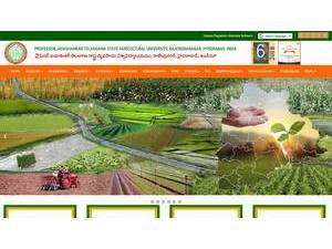 Professor Jayashankar Telangana State Agricultural University's official website homepage screenshot