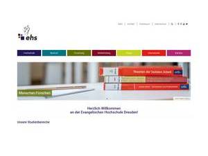 Protestant University of Applied Sciences Dresden's official website homepage screenshot