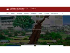 Protestant University of Congo's official website homepage screenshot