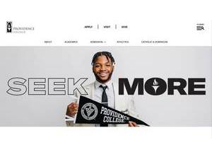 Providence College's official website homepage screenshot