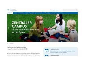 Psychologische Hochschule Berlin's official website homepage screenshot