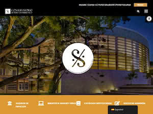 Puerto Rico Conservatory of Music's official website homepage screenshot