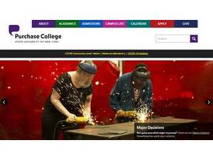 Purchase College, State University of New York's official website homepage screenshot