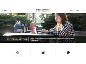 Purdue University Fort Wayne's official website homepage screenshot