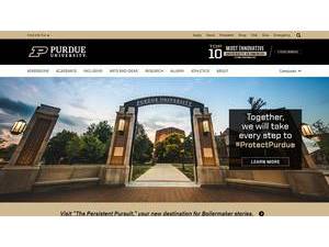 Purdue University's official website homepage screenshot
