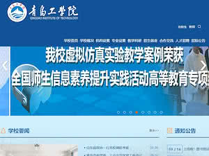 Qingdao Institute of Technology's official website homepage screenshot