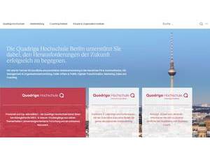 Quadriga Hochschule Berlin's official website homepage screenshot