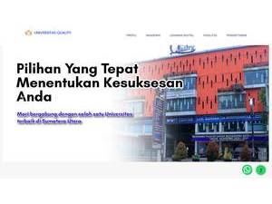 Quality University's official website homepage screenshot