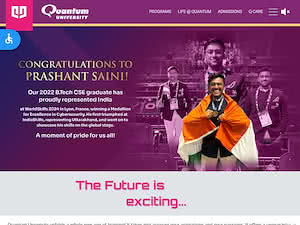 Quantum University's official website homepage screenshot