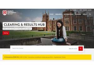 Queen's University Belfast's official website homepage screenshot
