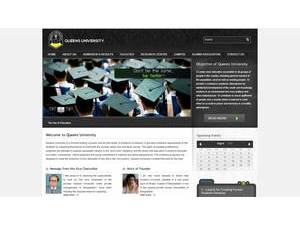 Queens University's official website homepage screenshot