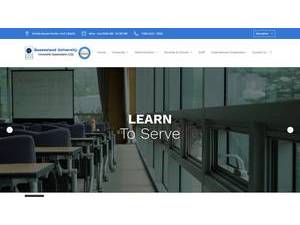 Queensland University's official website homepage screenshot