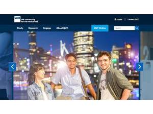 Queensland University of Technology's official website homepage screenshot