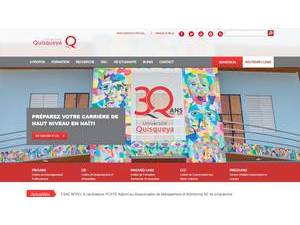 Quisqueya University's official website homepage screenshot
