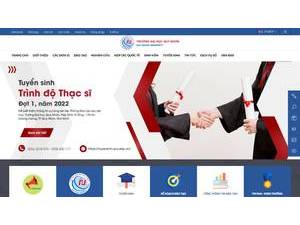Quy Nhon University's official website homepage screenshot