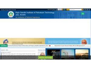 Rajiv Gandhi Institute of Petroleum Technology's official website homepage screenshot