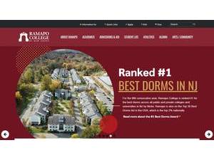 Ramapo College of New Jersey's official website homepage screenshot