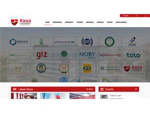 Rana University's official website homepage screenshot