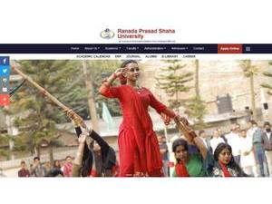 Ranada Prasad Shaha University's official website homepage screenshot