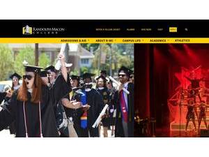 Randolph-Macon College's official website homepage screenshot