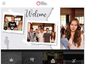 Rauf Denktas University's official website homepage screenshot
