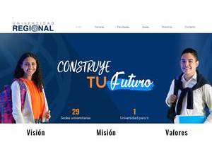 Regional University of Guatemala's official website homepage screenshot