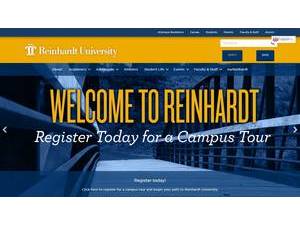 Reinhardt University's official website homepage screenshot