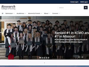 Research College of Nursing's official website homepage screenshot