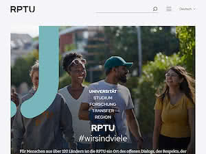 Rheinland-Pfälzische Technische Universität Kaiserslautern-Landau's official website homepage screenshot