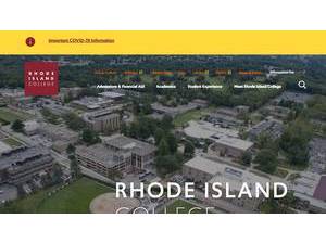 Rhode Island College's official website homepage screenshot
