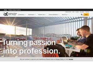 Ringling College of Art and Design's official website homepage screenshot